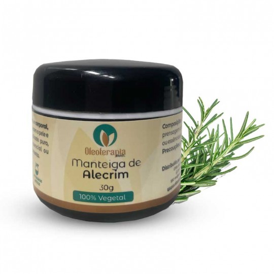 Manteiga de Alecrim 100% natural - Nutrição capilar, cuidados com a pele, massagem terapêutica