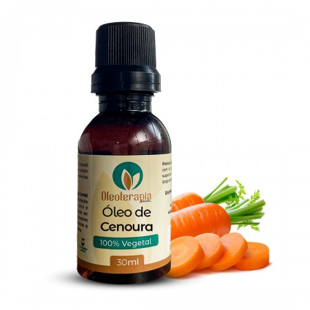 Óleo de Cenoura Puro - 100% natural uso capilar e corporal